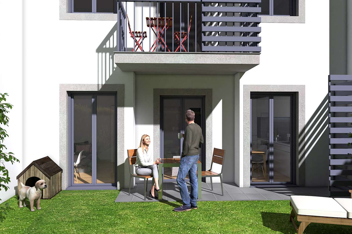 Promoción viviendas Astigarraga jardín